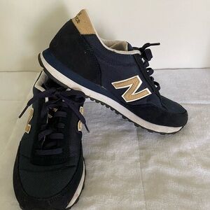 New Balance Dark Blue and Beige Athletic Shoes